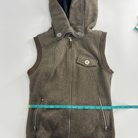 Burton Hoodie Vest – Size S Color: Brown / Beige Y2K - Picture 10 of 11